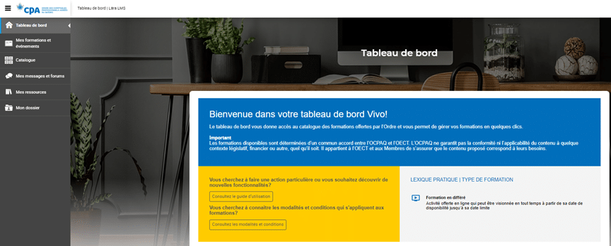 tableau bord fidef